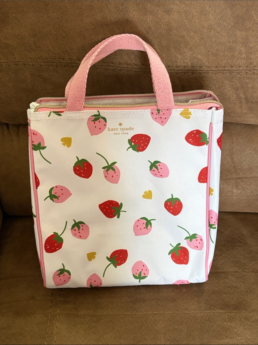 kate spade Kids Strawberry Print Lunch Bag